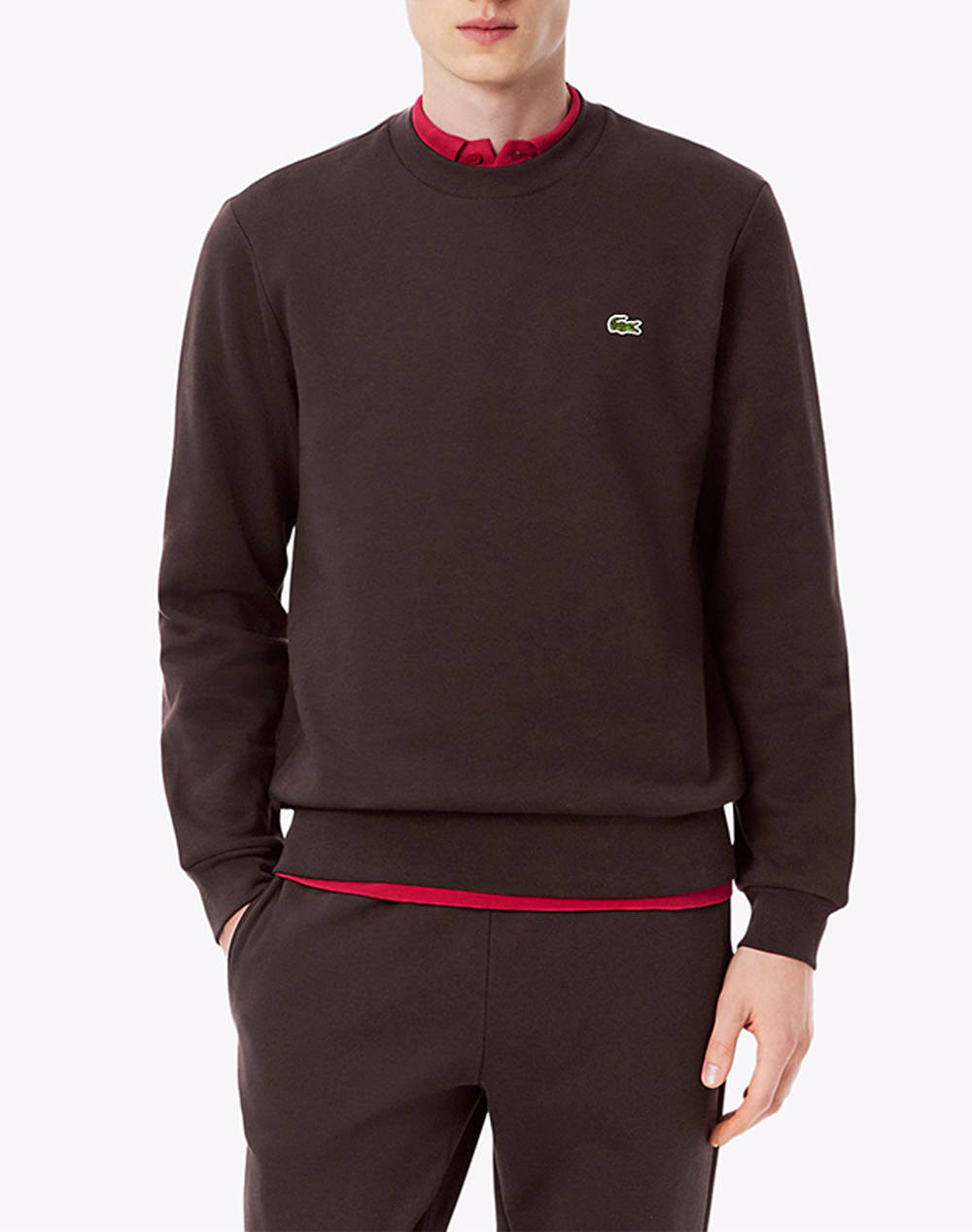 LACOSTE LACOSTE ΜΠΛΟΥΖΑ ΦΟΥΤΕΡ ΜΜ SWEATSHIRT 3SH9608-SKB Brown