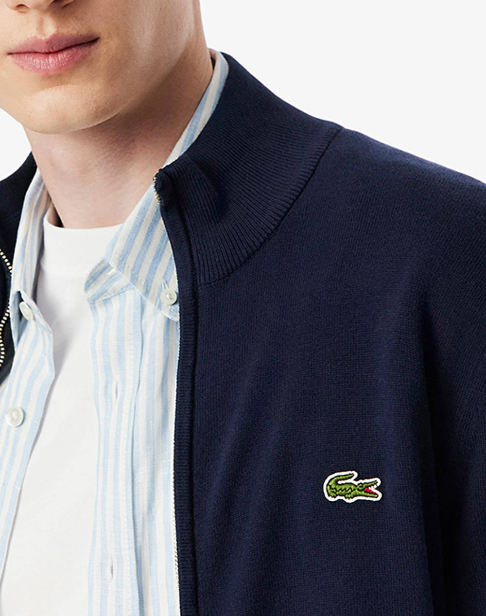 LACOSTE ΖΑΚΕΤΑ ΠΛΕΚΤΗ 3AH1957-166 NavyBlue φωτογραφία