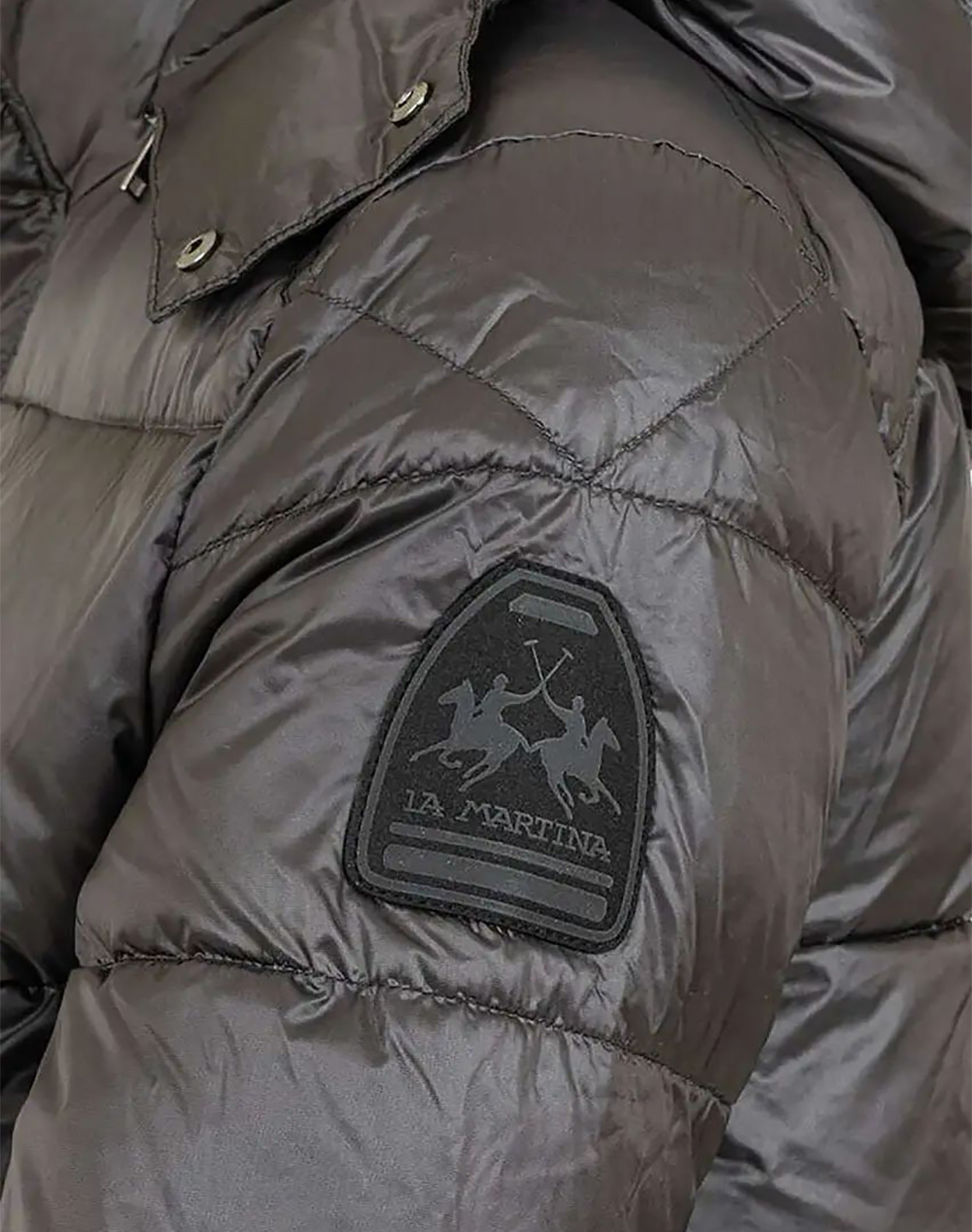 LA MARTINA ΜΠΟΥΦΑΝ MAN OUTDOOR IRIDISCENT NYLON 3LMMBO021-09999 Black φωτογραφία