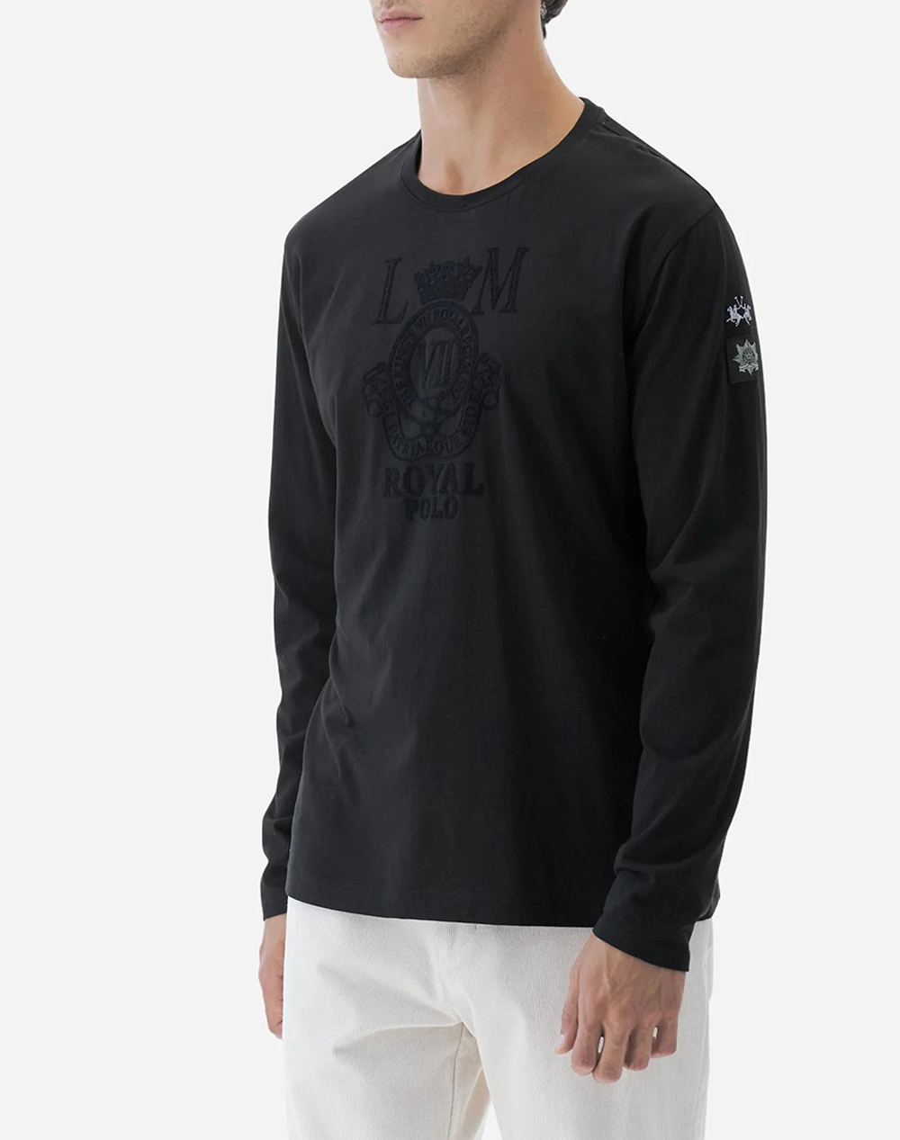 LA MARTINA LA MARTINA ΜΠΛΟΥΖΑ T-SHIRT ΜΜ MAN T-SHIRT L/S JERSEY 3LMMBRG30-09999 Black