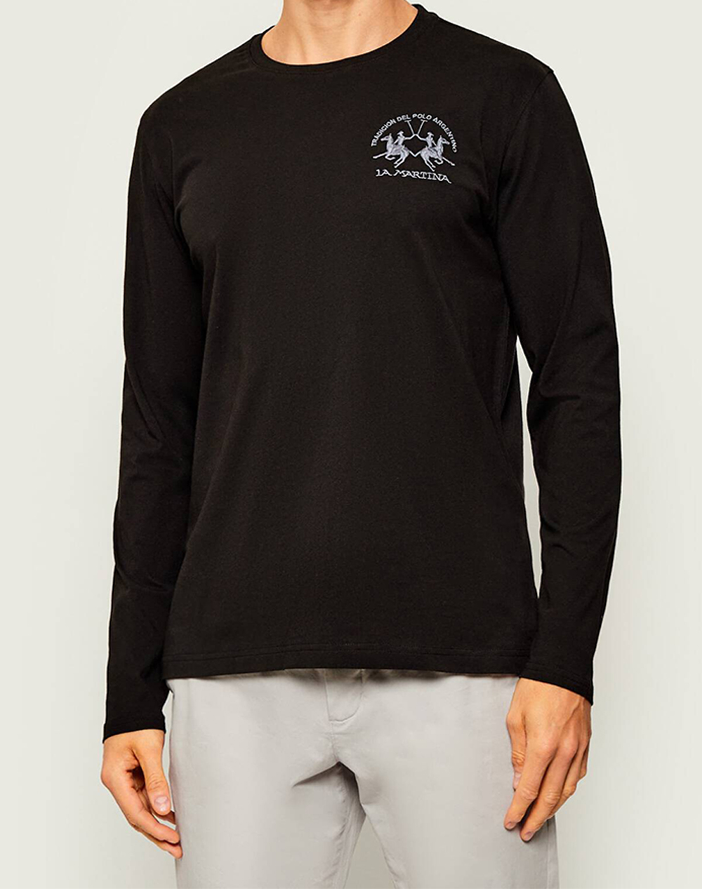 LA MARTINA LA MARTINA ΜΠΛΟΥΖΑ T-SHIRT ΜΜ MAN T-SHIRT L/S JERSEY 3LMMBR003-09999 Black