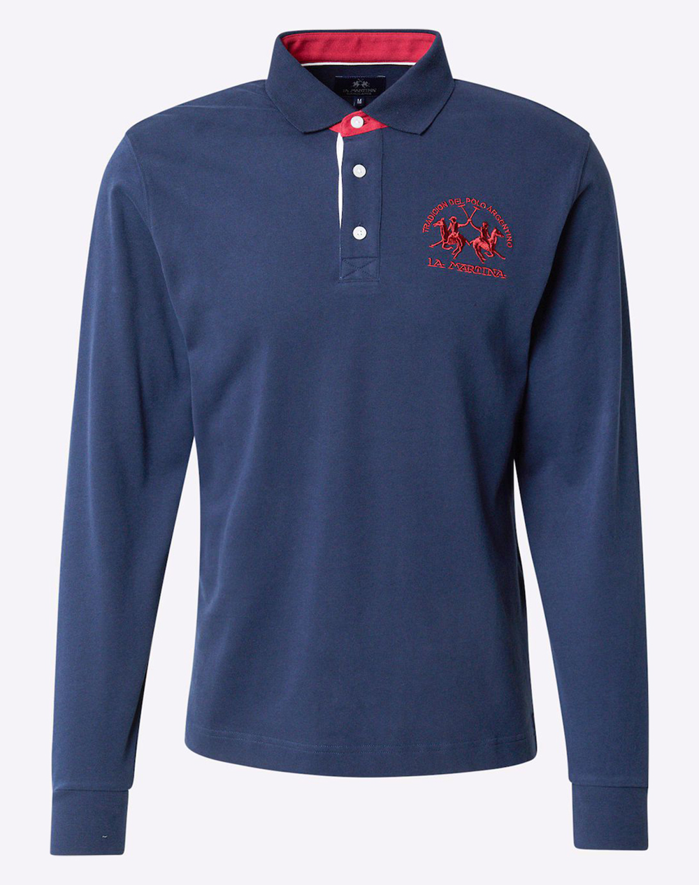 LA MARTINA LA MARTINA ΜΠΛΟΥΖΑ ΠΟΛΟ ΜΜ MAN L/S POLO HEAVY JERSEY 3LMMBP008-07017 NavyBlue