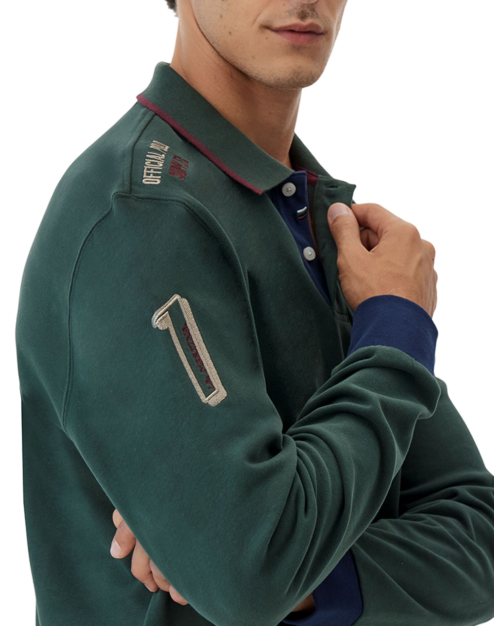 LA MARTINA ΜΠΛΟΥΖΑ ΠΟΛΟ ΜΜ MAN L/S POLO HEAVY JERSEY 3LMMBP300-03037 DarkGreen φωτογραφία