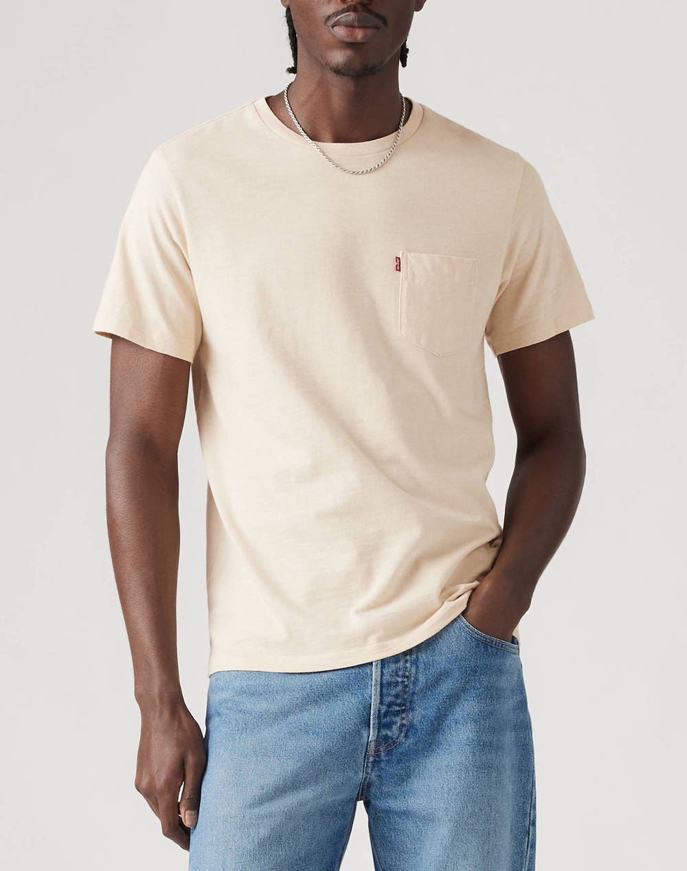 LEVIS SS CLASSIC POCKET TEE 19342-0365-0365 OffWhite