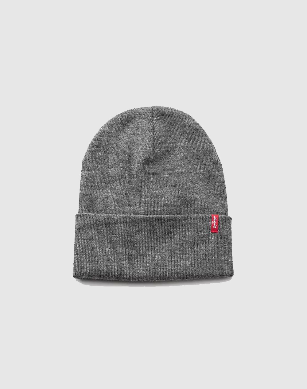 LEVIS SLOUCHY RED TAB BEANIE 77138-0888-0888 Gray