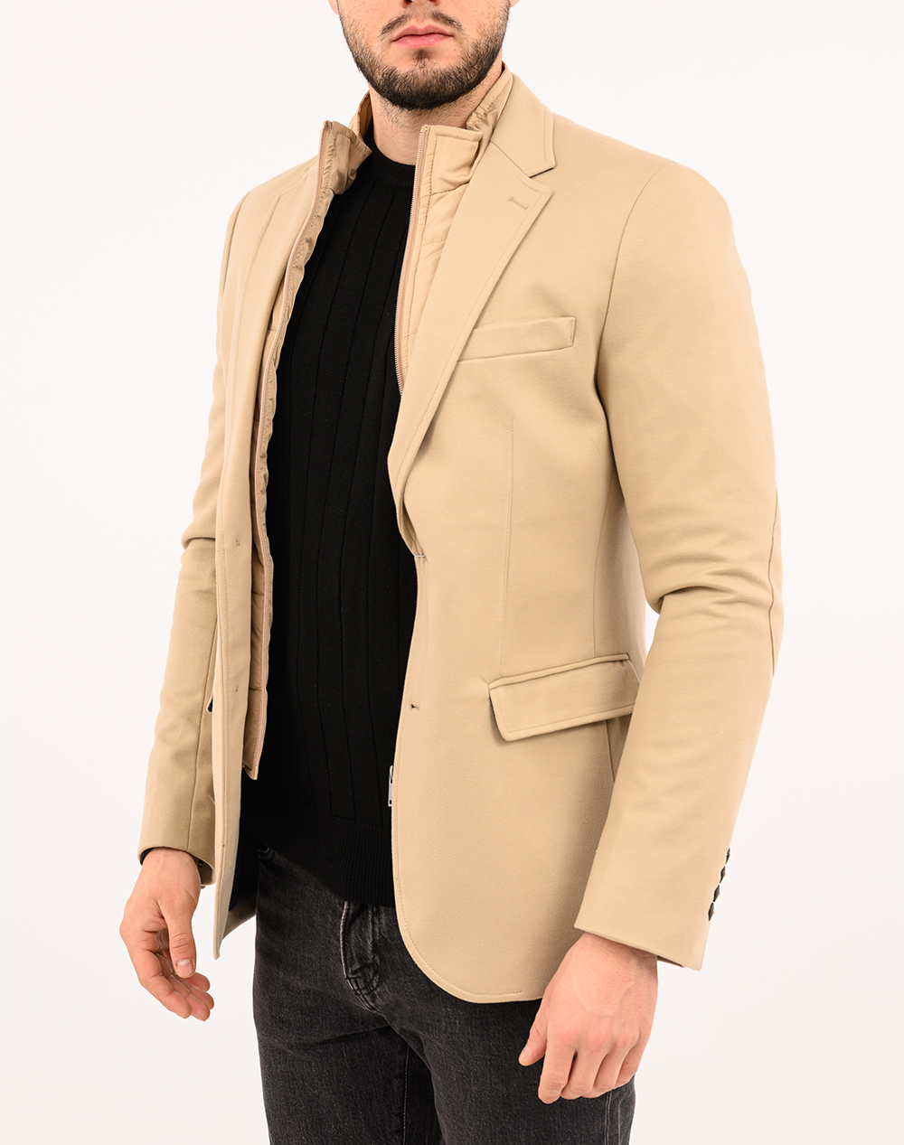 LEXTON ΣΑΚΑΚΙ ΜΕ ΜΟΣΤΡΑ 08.36.SOFT BLAZER W"25-BEIGE Biege