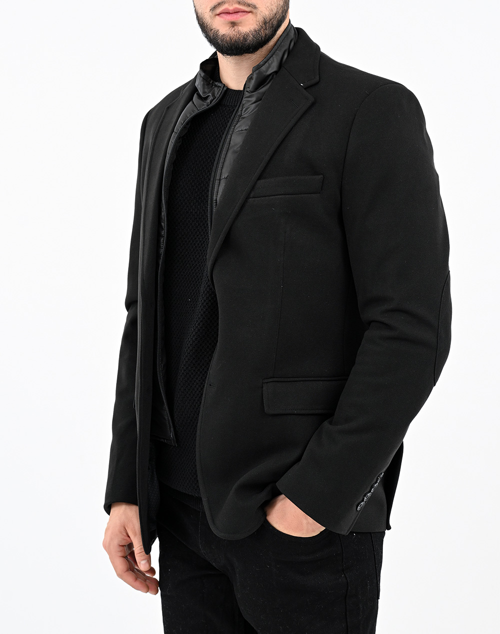 LEXTON ΣΑΚΑΚΙ ΜΕ ΜΟΣΤΡΑ 08.36.SOFT BLAZER W"25-BLACK Black