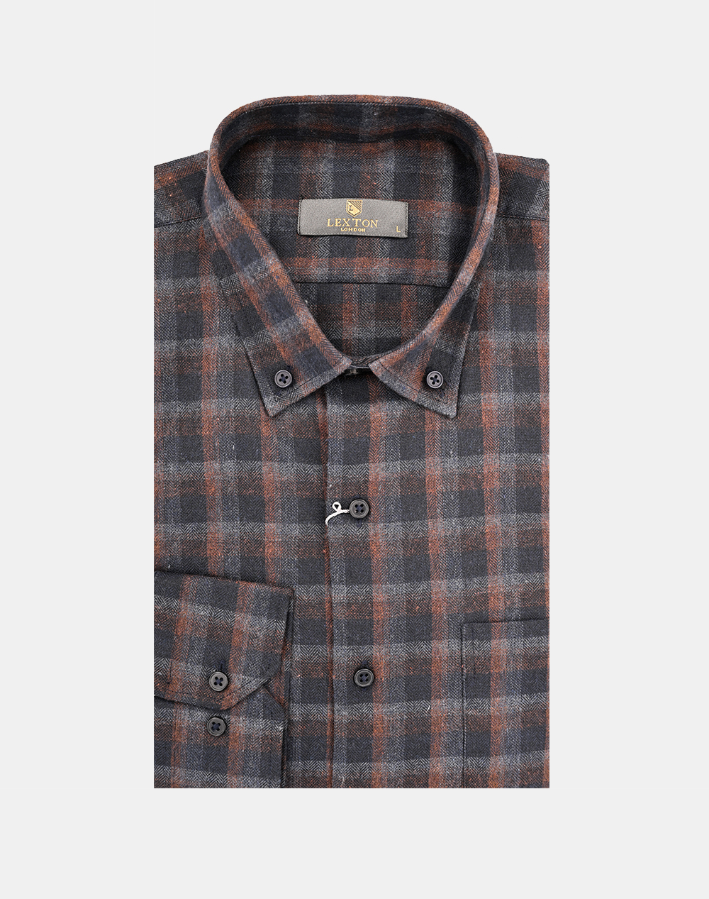 LEXTON ΠΟΥΚΑΜΙΣΟ 70% COTTON-30% POL. 11.36.REIMS-BROWN DarkBrown