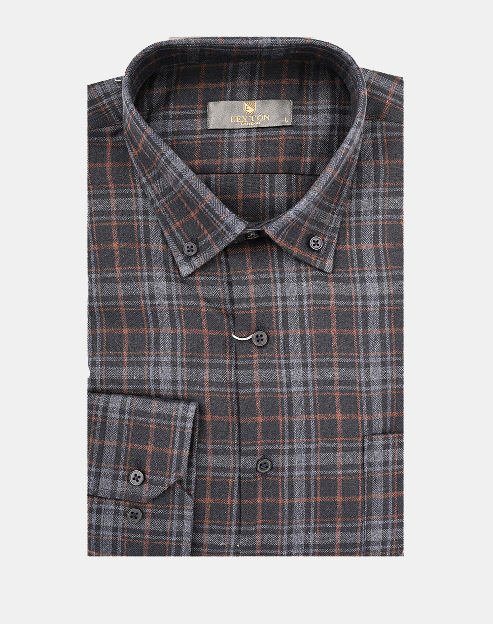 LEXTON ΠΟΥΚΑΜΙΣΟ 70% COTTON-30% POL. 11.36.TOULOUSE-BROWN DarkBrown