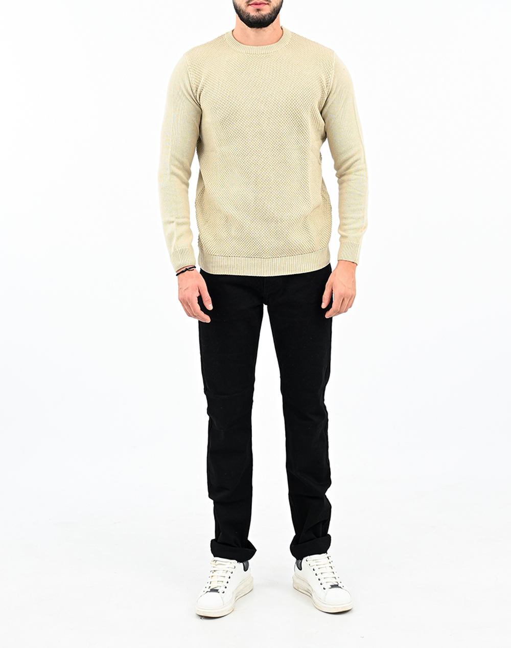 MARCUS Adult Men Knitwear 1040304-6079 Ecru φωτογραφία