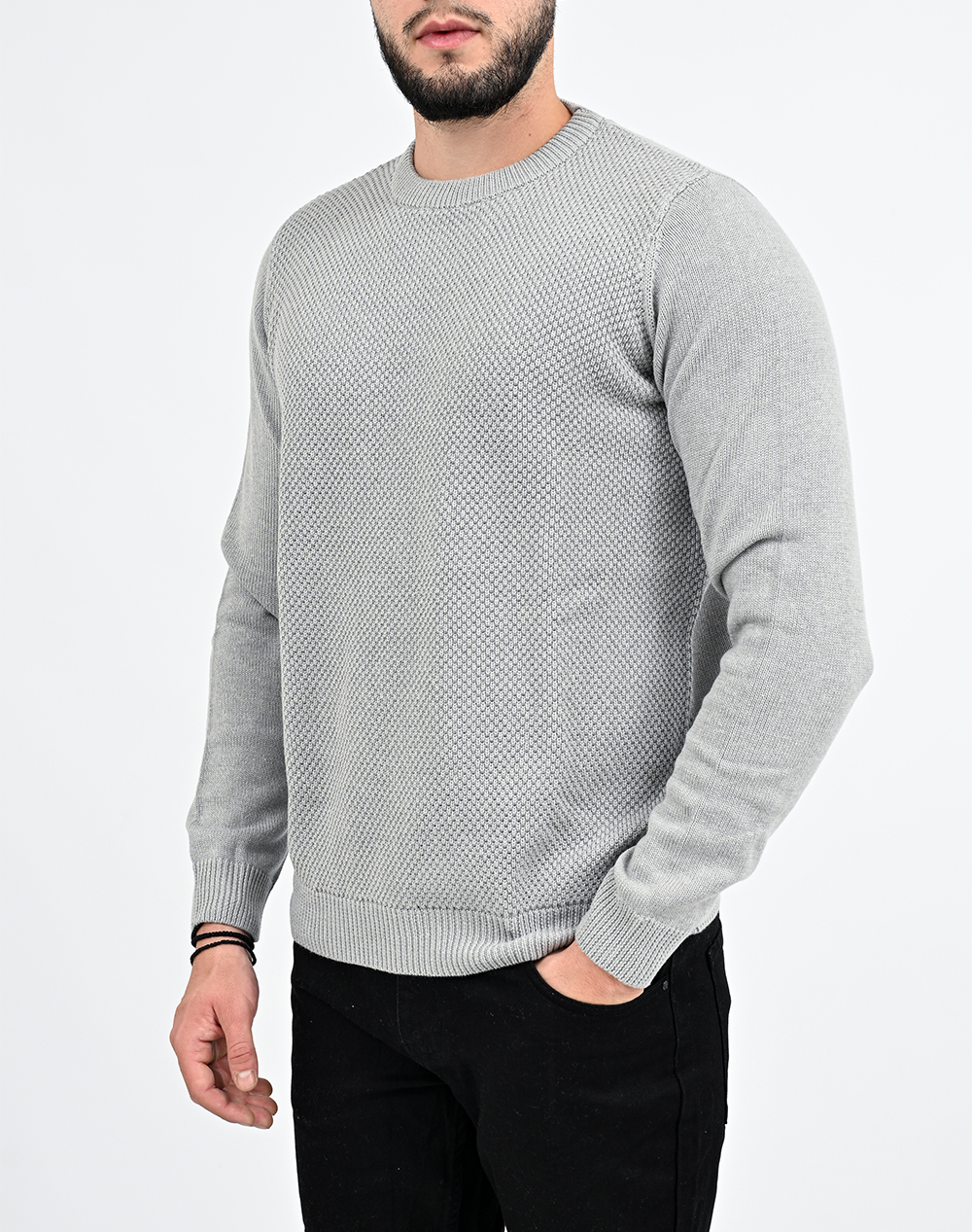 MARCUS Adult Men Knitwear 1040304-9501 LightGray