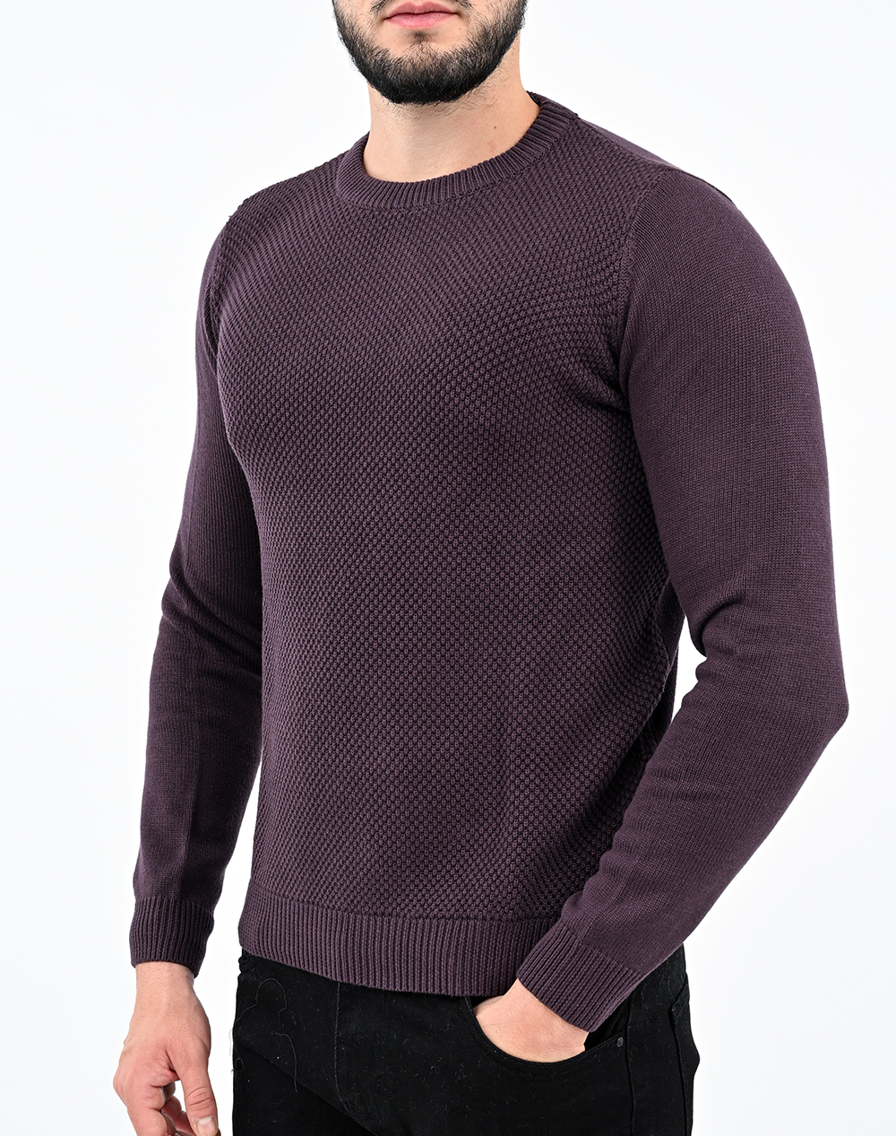 MARCUS Adult Men Knitwear 1040304-8013 Plum