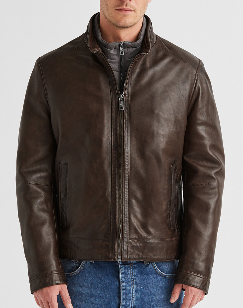 MILESTONE MILESTONE He-Lederjacke Nappa 53106321295-26 DarkBrown