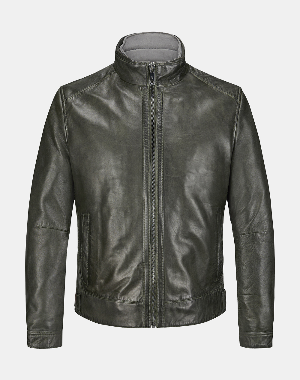 MILESTONE MILESTONE He-Lederjacke Nappa 53106321295-49 DarkOliveGreen