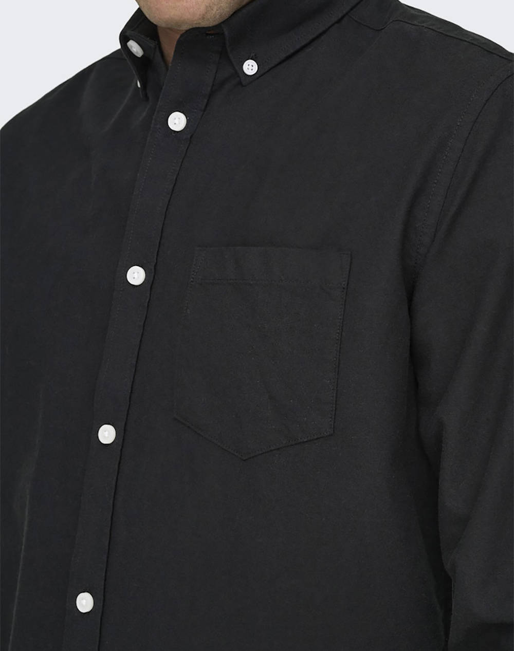 ONLY&SONS ONSALVARO SLIM LS OXFORD SHIRT NOOS FRML 22006479-BLACK Black φωτογραφία