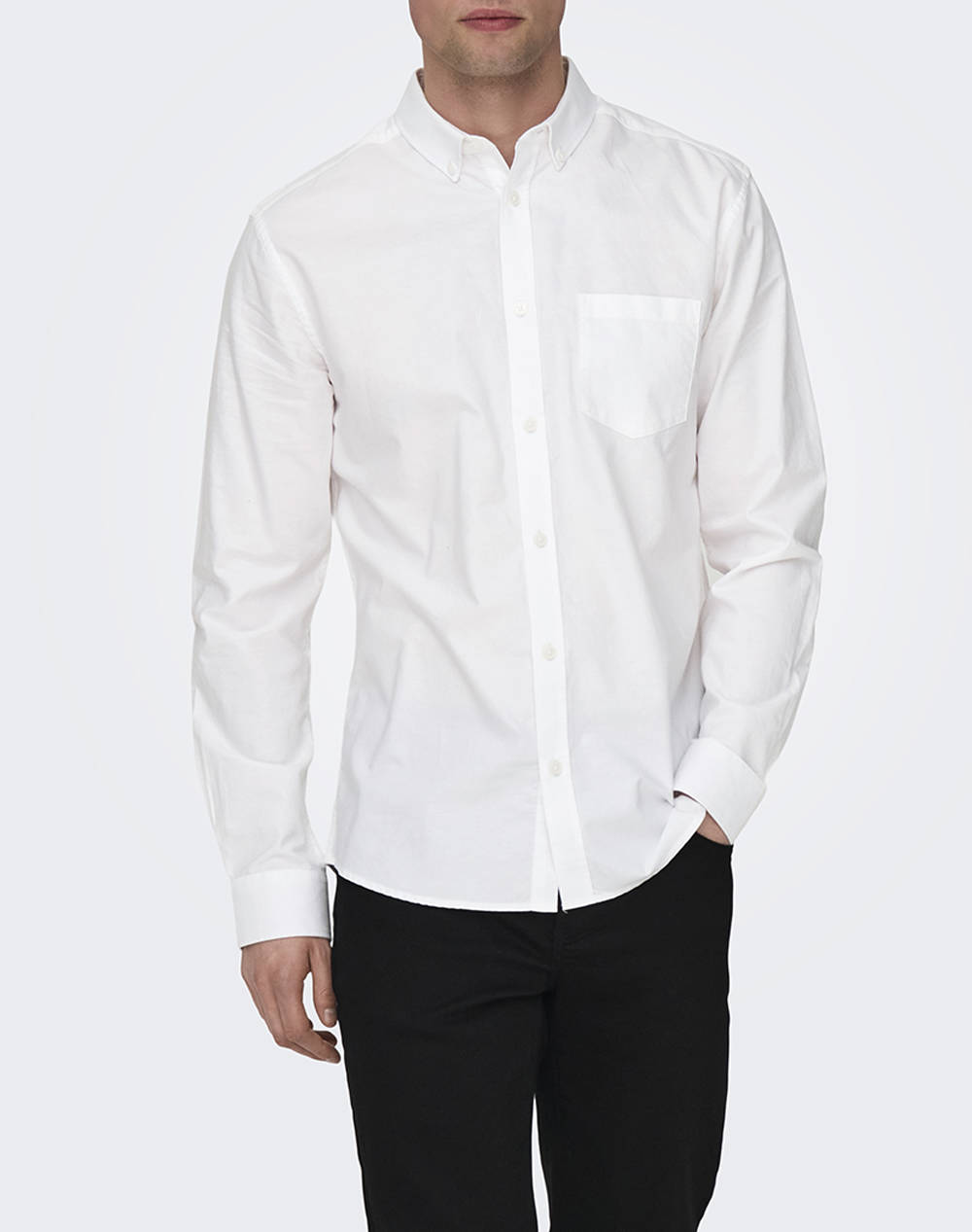 ONLY&SONS ONLY&SONS ONSALVARO SLIM LS OXFORD SHIRT NOOS FRML 22006479-WHITE White