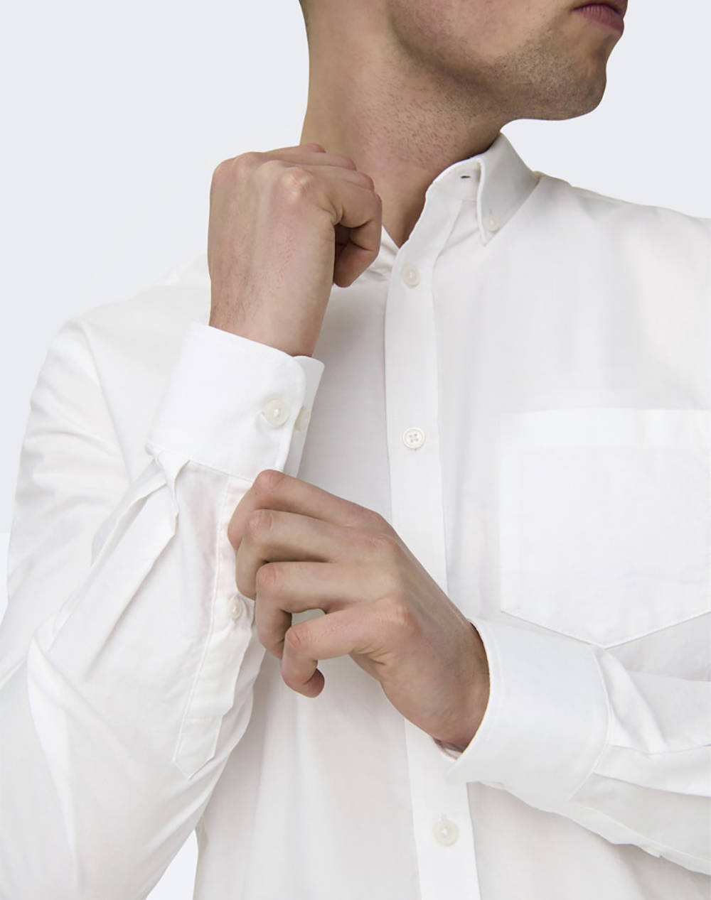 ONLY&SONS ONSALVARO SLIM LS OXFORD SHIRT NOOS FRML 22006479-WHITE White φωτογραφία