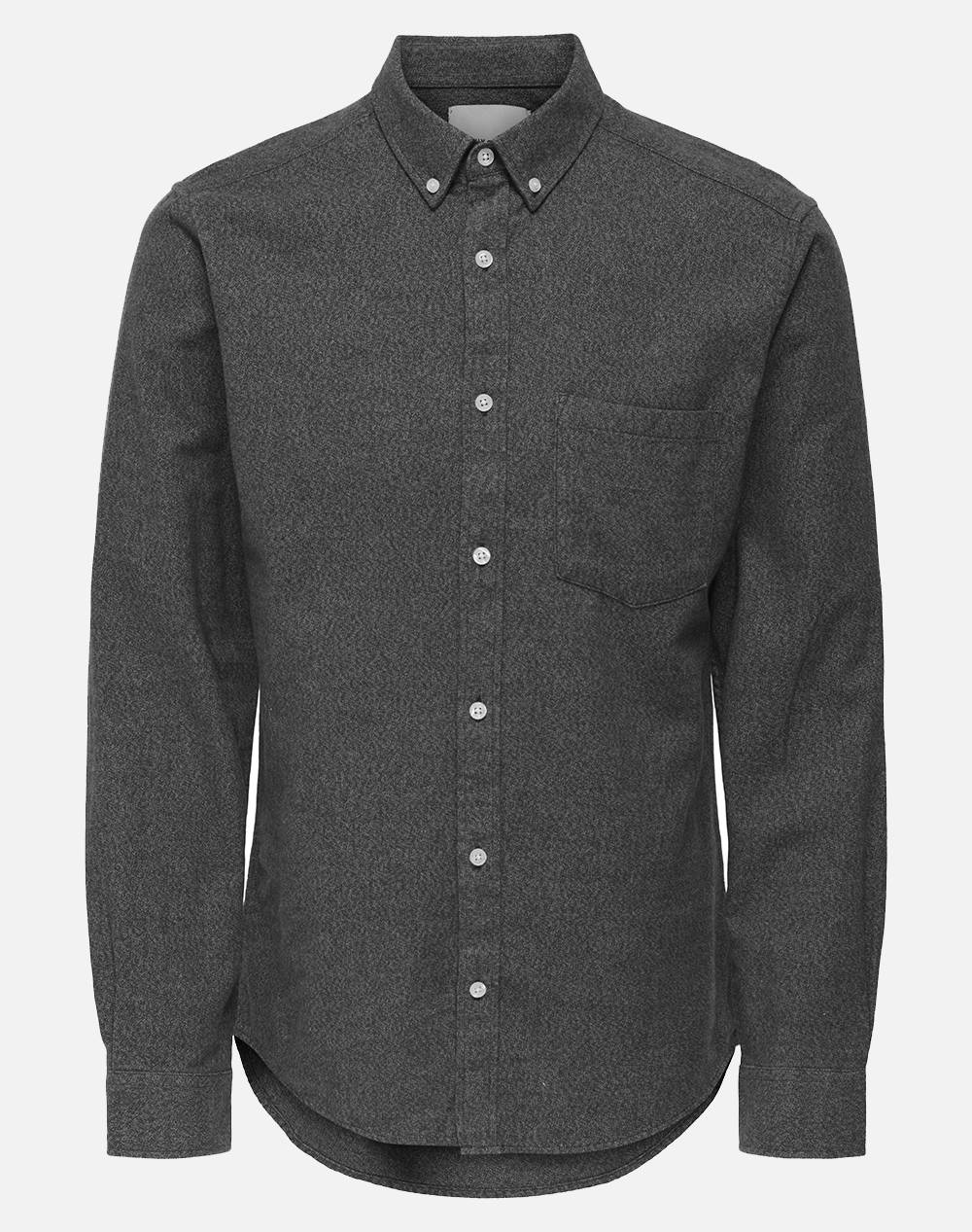 ONLY&SONS ONSNIKO LS MELANGE SHIRT 22019878-MeteoriteGreyPinstripeMelange DarkSlateGrey