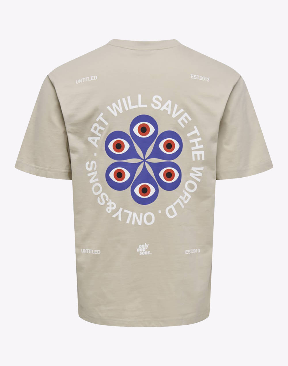 ONLY&SONS ONSFRED CLAUDE RLX SS TEE 22035542-Silver LiningARTWILLSAVETHEWORLD Biege φωτογραφία