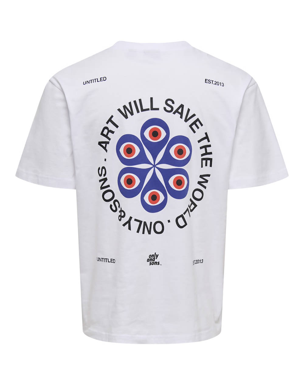 ONLY&SONS ONSFRED CLAUDE RLX SS TEE 22035542-Bright WhiteARTWILLSAVETHEWORLD White φωτογραφία