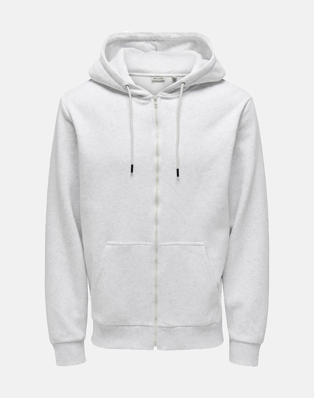 ONLY&SONS ONSCERES ZIP THR. HOODIE SWEAT NOOS 22018684-Super Light Grey Melange LightGray φωτογραφία