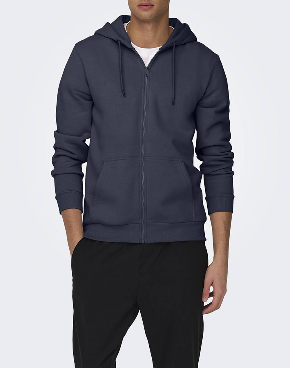 ONLY&SONS ONSCERES ZIP THR. HOODIE SWEAT NOOS 22018684-Blue Nights SteelBlue