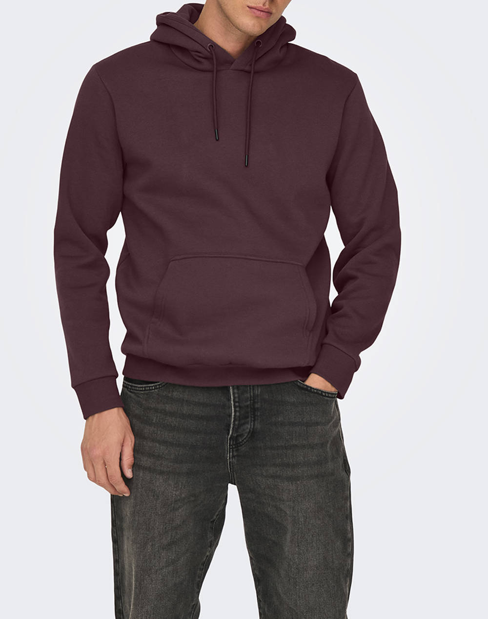 ONLY&SONS ONLY&SONS ONSCERES HOODIE SWEAT NOOS 22018685-Port Royale Bordeux
