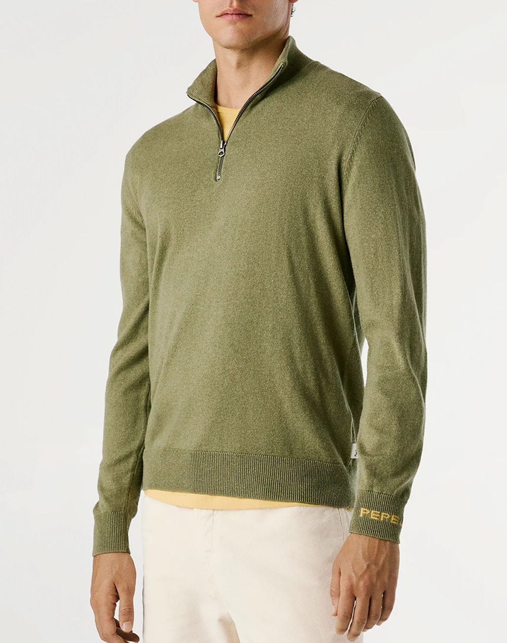 PEPE JEANS PEPE JEANS DROP 3A ANDRE MOCK ZIPPER ΠΛΕΚΤΟ ΑΝΔΡΙΚΟ PM7000012-679/MILITARY GRN ArmyGreen