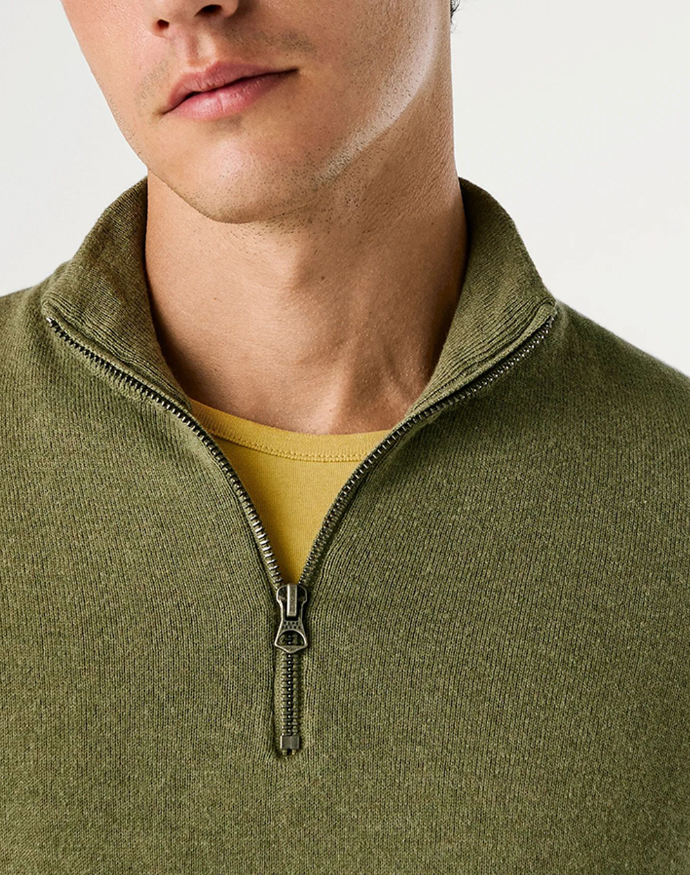 PEPE JEANS DROP 3A ANDRE MOCK ZIPPER ΠΛΕΚΤΟ ΑΝΔΡΙΚΟ PM7000012-679/MILITARY GRN ArmyGreen φωτογραφία