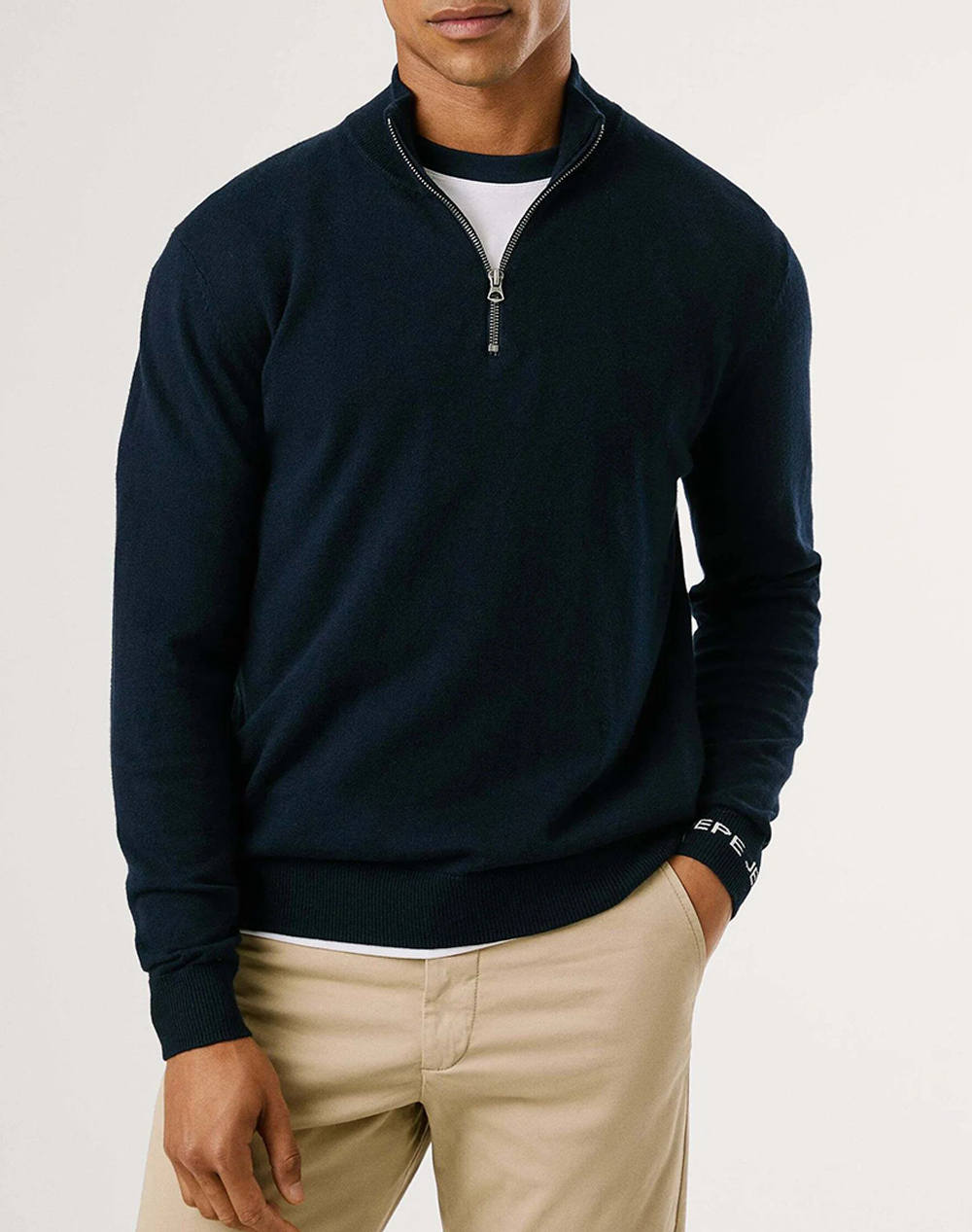 PEPE JEANS PEPE JEANS DROP 3A ANDRE MOCK ZIPPER ΠΛΕΚΤΟ ΑΝΔΡΙΚΟ PM7000012-594/DULWICH BLUE DarkBlue