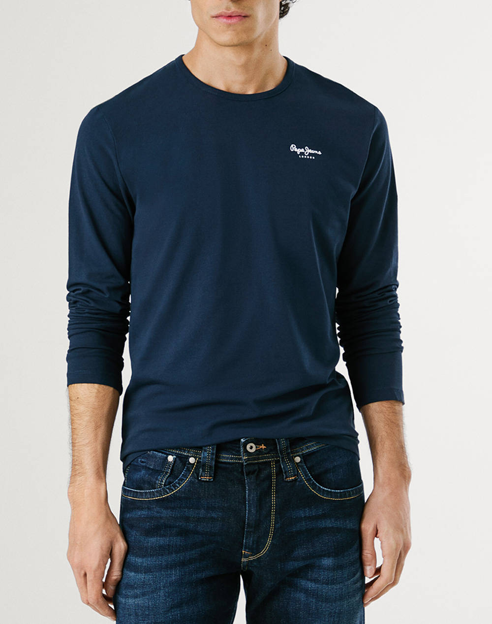 PEPE JEANS NOS ORIGINAL BASIC 2 LONG ΜΠΛΟΥΖΑ ΑΝΔΡΙΚΟ PM508211-595/NAVY NavyBlue