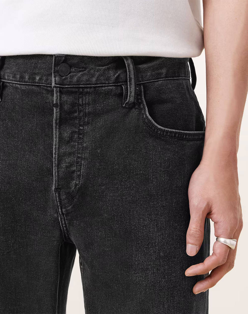 ALL SAINTS IGGY M024EB-WASHED BLACK DenimBlack φωτογραφία