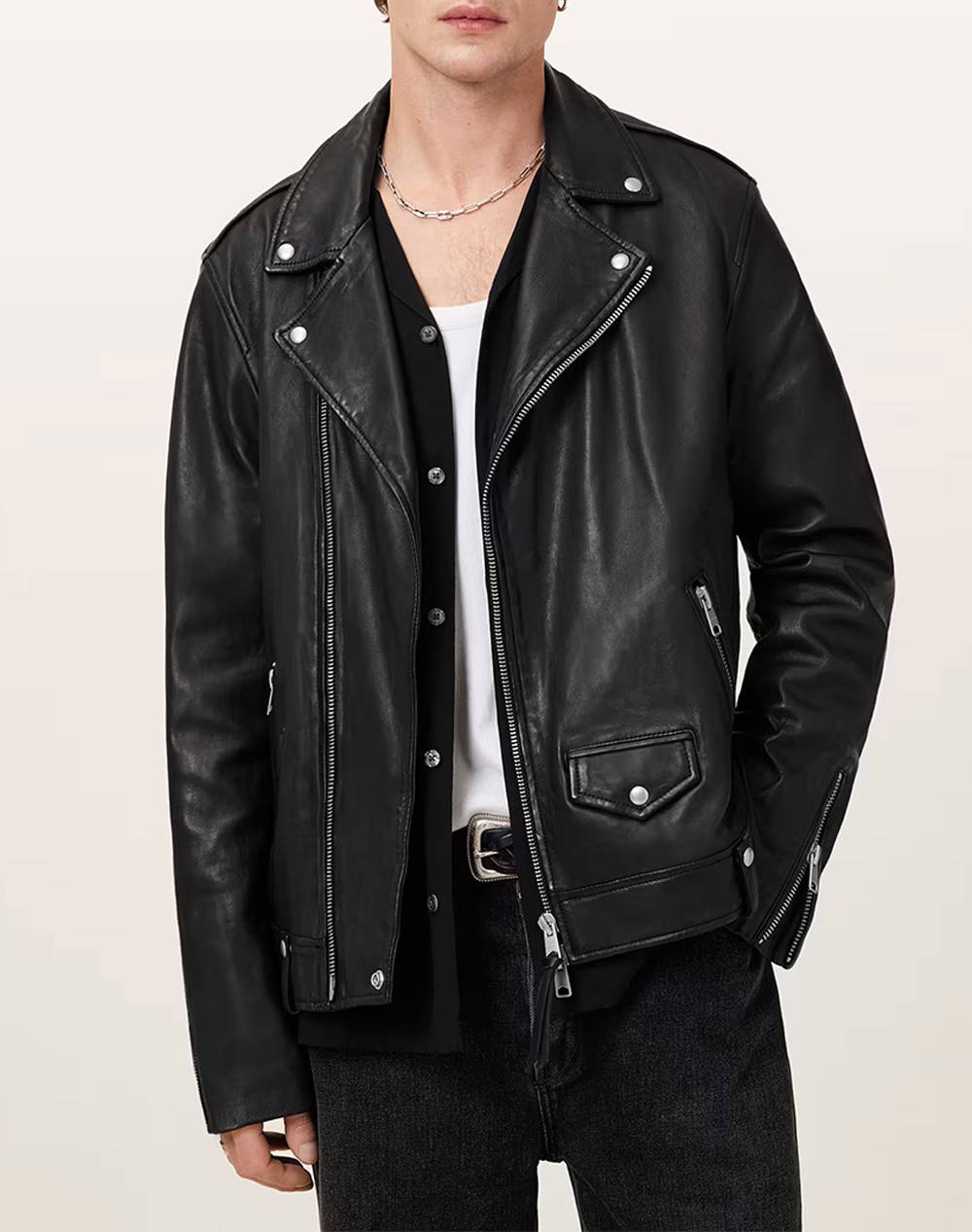ALL SAINTS ALL SAINTS MILO BIKER M062LB-BLACK Black