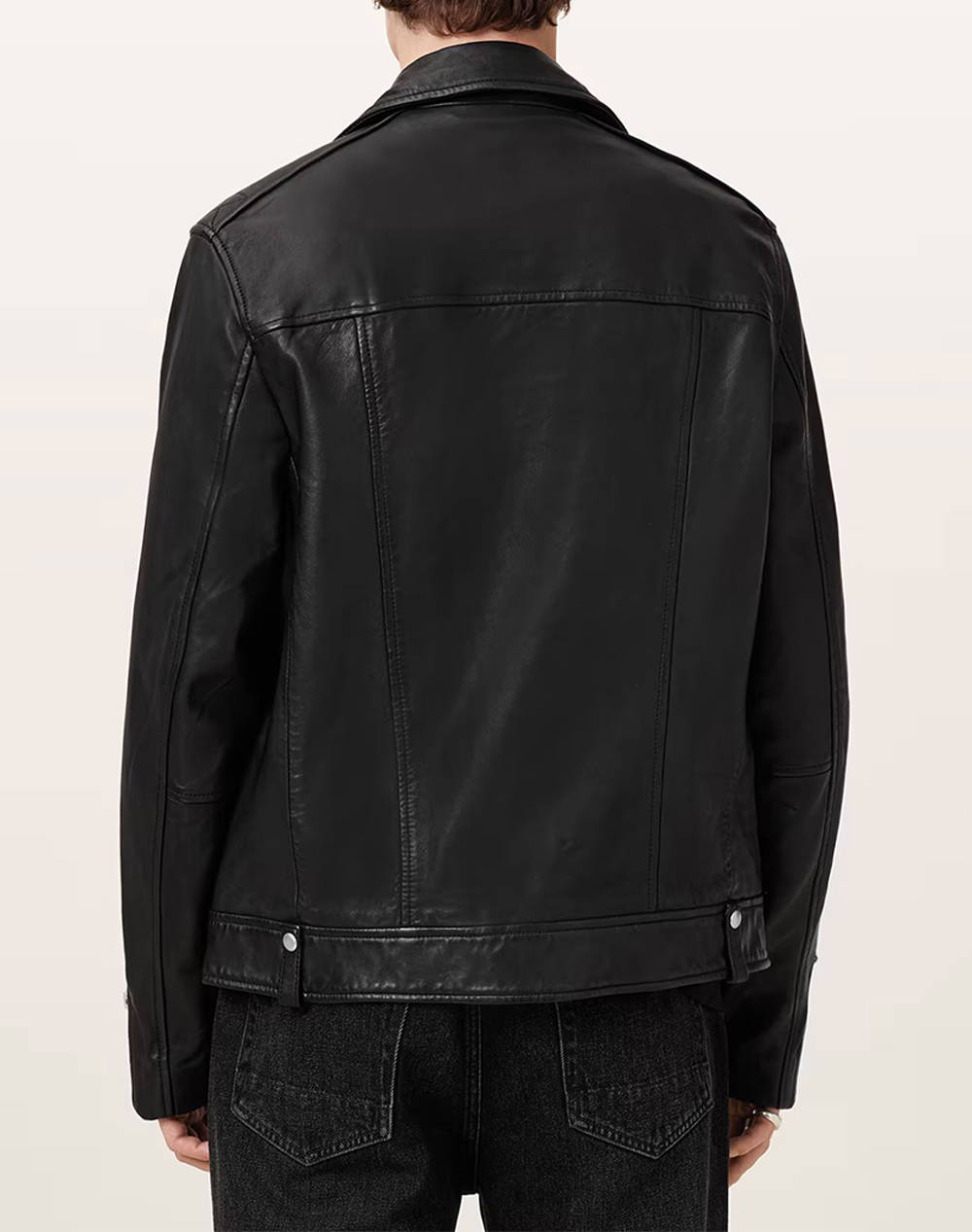 ALL SAINTS MILO BIKER M062LB-BLACK Black φωτογραφία