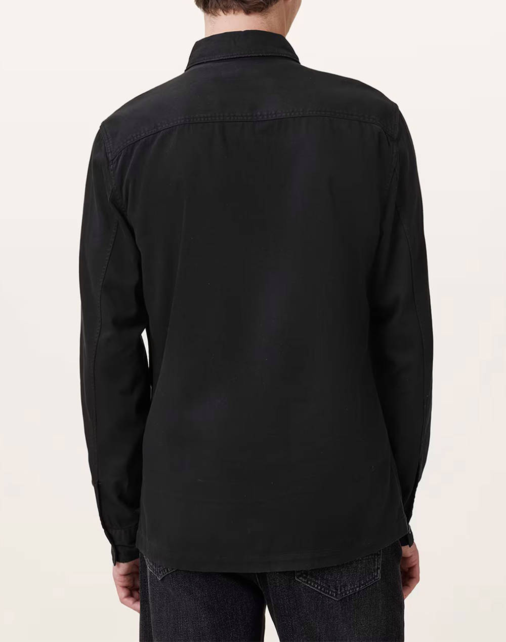 ALL SAINTS SPOTTER LS SHIRT M154SB-BLACK Black φωτογραφία