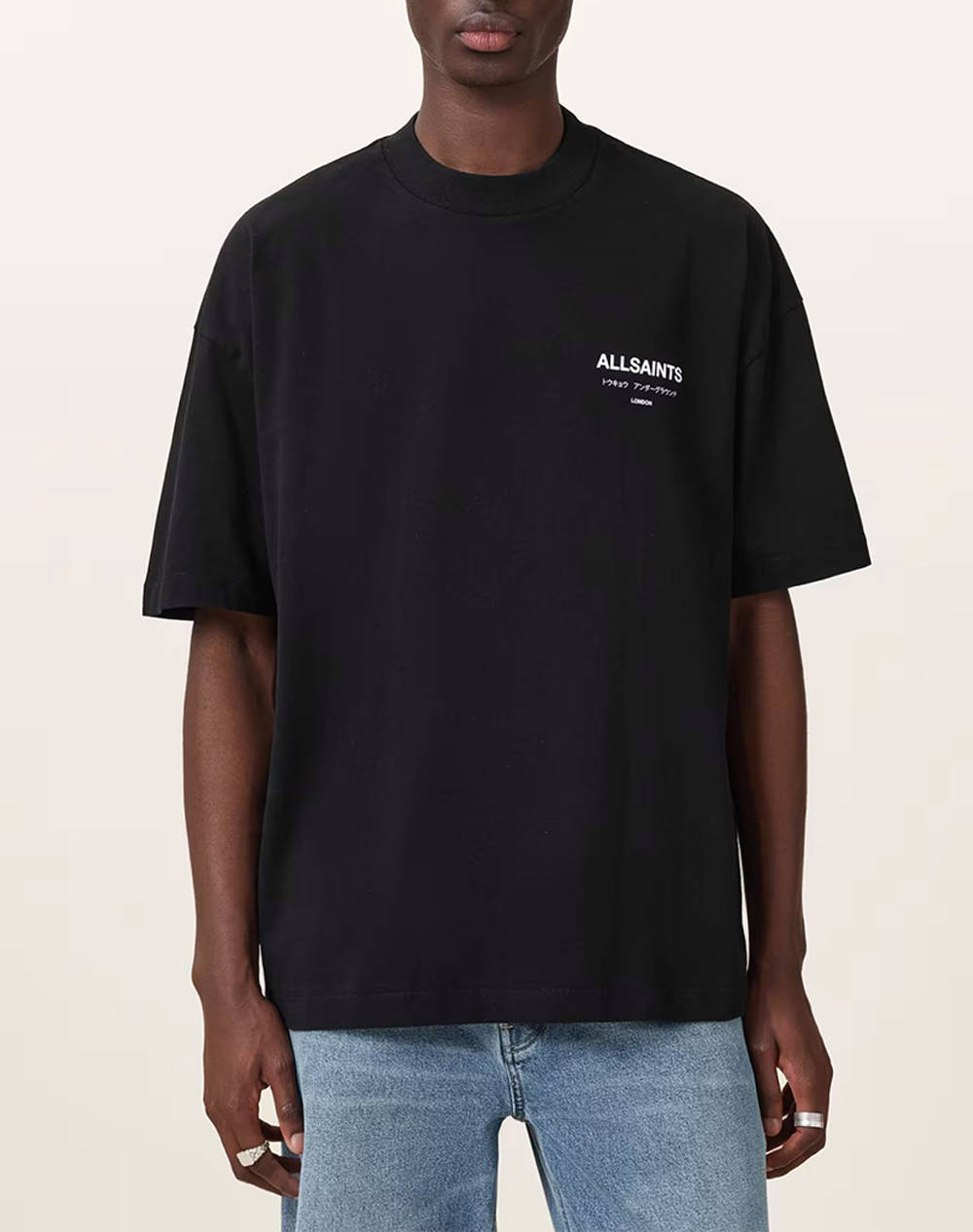 ALL SAINTS ALL SAINTS UNDERGROUND SS CREW M071PB-JET BLACK JetBlack