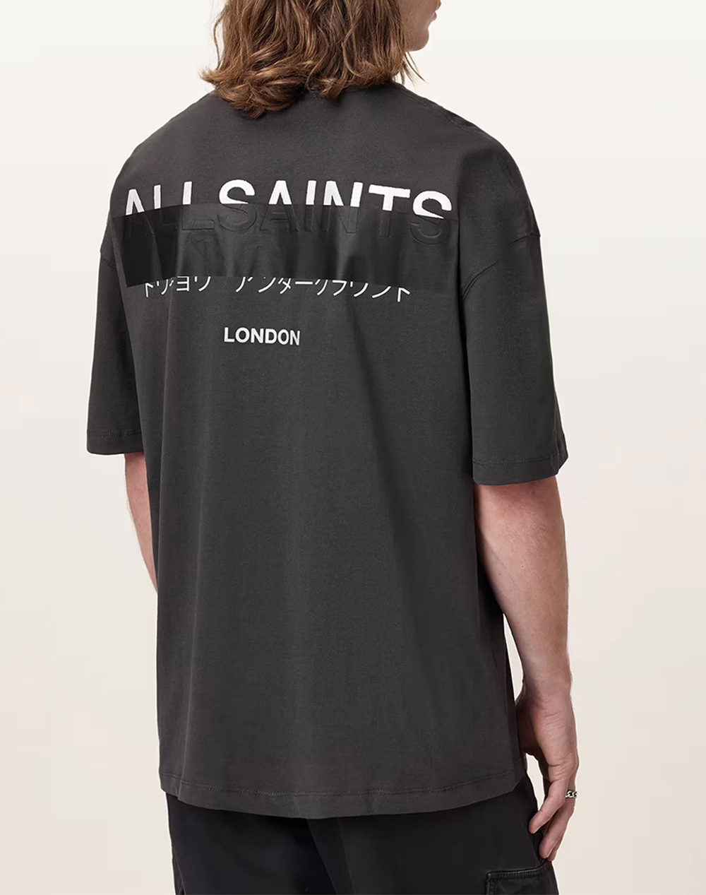 ALL SAINTS REDACT SS CREW M002PC-WASHED BLACK DarkSlateGrey φωτογραφία