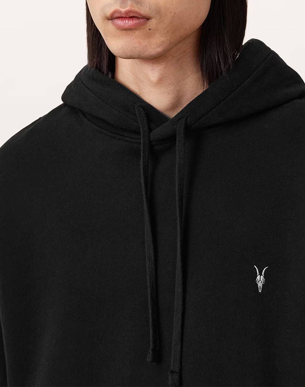 All Saints Raven Oth Hoody M003Nz-Black Black ανδρικά ρούχα μπλούζες φούτερ Politikos Shop Πολιτικός