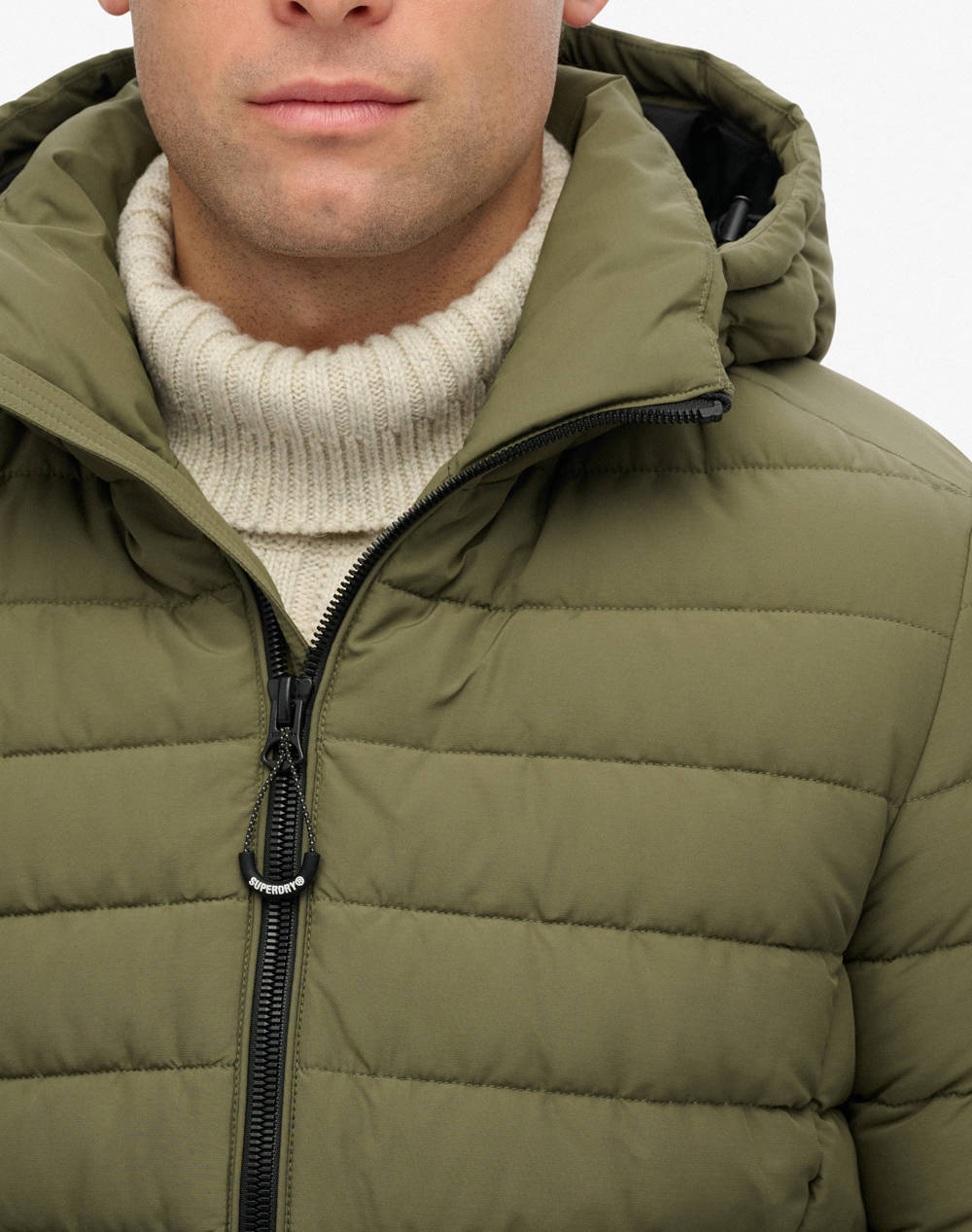 SUPERDRY D1 SDSW HOODED FUJI PADDED JACKET ΜΠΟΥΦΑΝ ΑΝΔΡΙΚΟ M5012290A-5DG Olive φωτογραφία