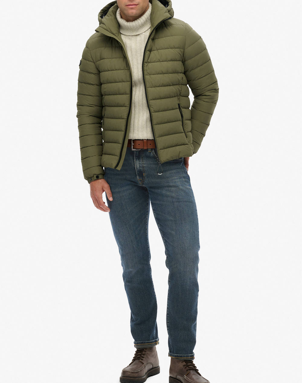 SUPERDRY D1 SDSW HOODED FUJI PADDED JACKET ΜΠΟΥΦΑΝ ΑΝΔΡΙΚΟ M5012290A-5DG Olive φωτογραφία