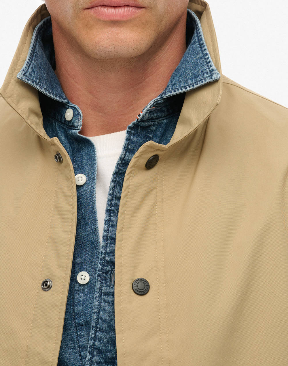 SUPERDRY D1 OVIN NYLON COACH JACKET ΜΠΟΥΦΑΝ ΑΝΔΡΙΚΟ M5012206A-8TU Tan φωτογραφία