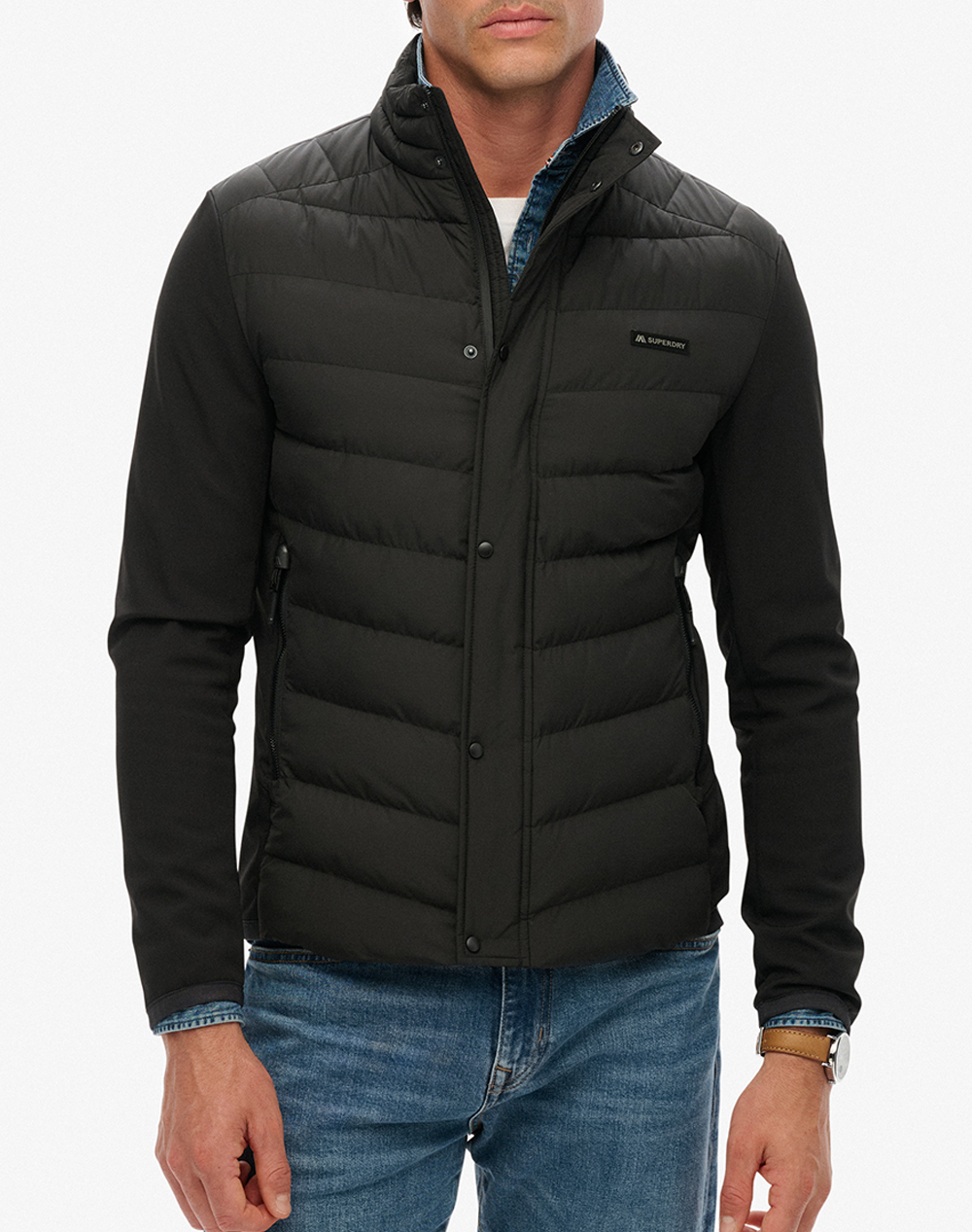SUPERDRY SUPERDRY D1 SDSW STORM POPPER SOFTSHELL JKT ΜΠΟΥΦΑΝ ΑΝΔΡΙΚΟ M5012253A-02A Black