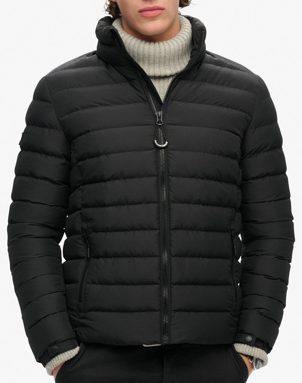 SUPERDRY D1 SDSW FUJI PRINT PADDED JACKET ΜΠΟΥΦΑΝ ΑΝΔΡΙΚΟ M5011757A-02A Black