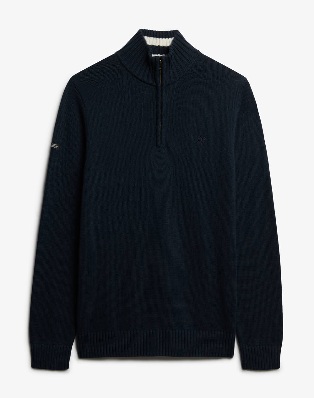 SUPERDRY D1 OVIN COTTON HALF ZIP KNIT ΠΛΕΚΤΟ ΑΝΔΡΙΚΟ M6110706A-11S DarkBlue