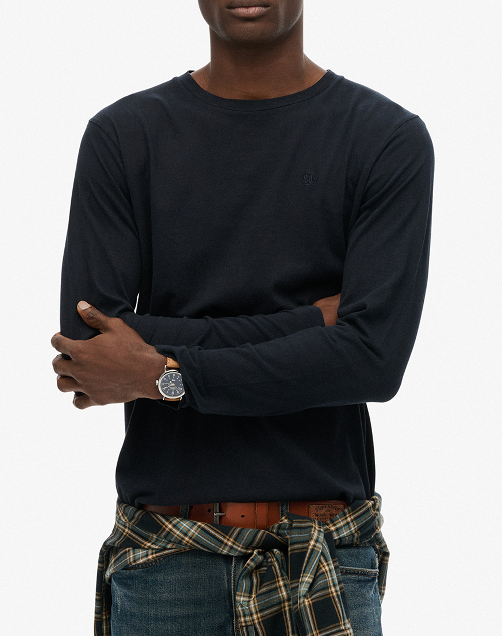 SUPERDRY D1 OVIN CLASSIC ESSENTIAL TOP ΜΠΛΟΥΖΑ ΑΝΔΡΙΚΟ M6010910A-98T DarkBlue