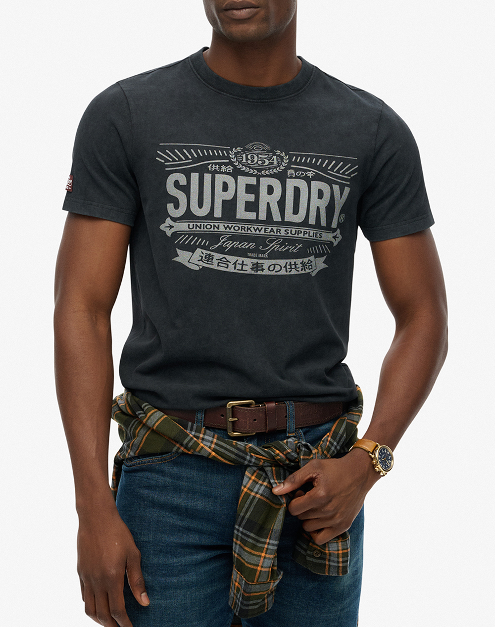 SUPERDRY D2 OVIN HERITAGE BRAND RELAXED TEE ΜΠΛΟΥΖΑ ΑΝΔΡΙΚΟ M1012229A-02A JetBlack