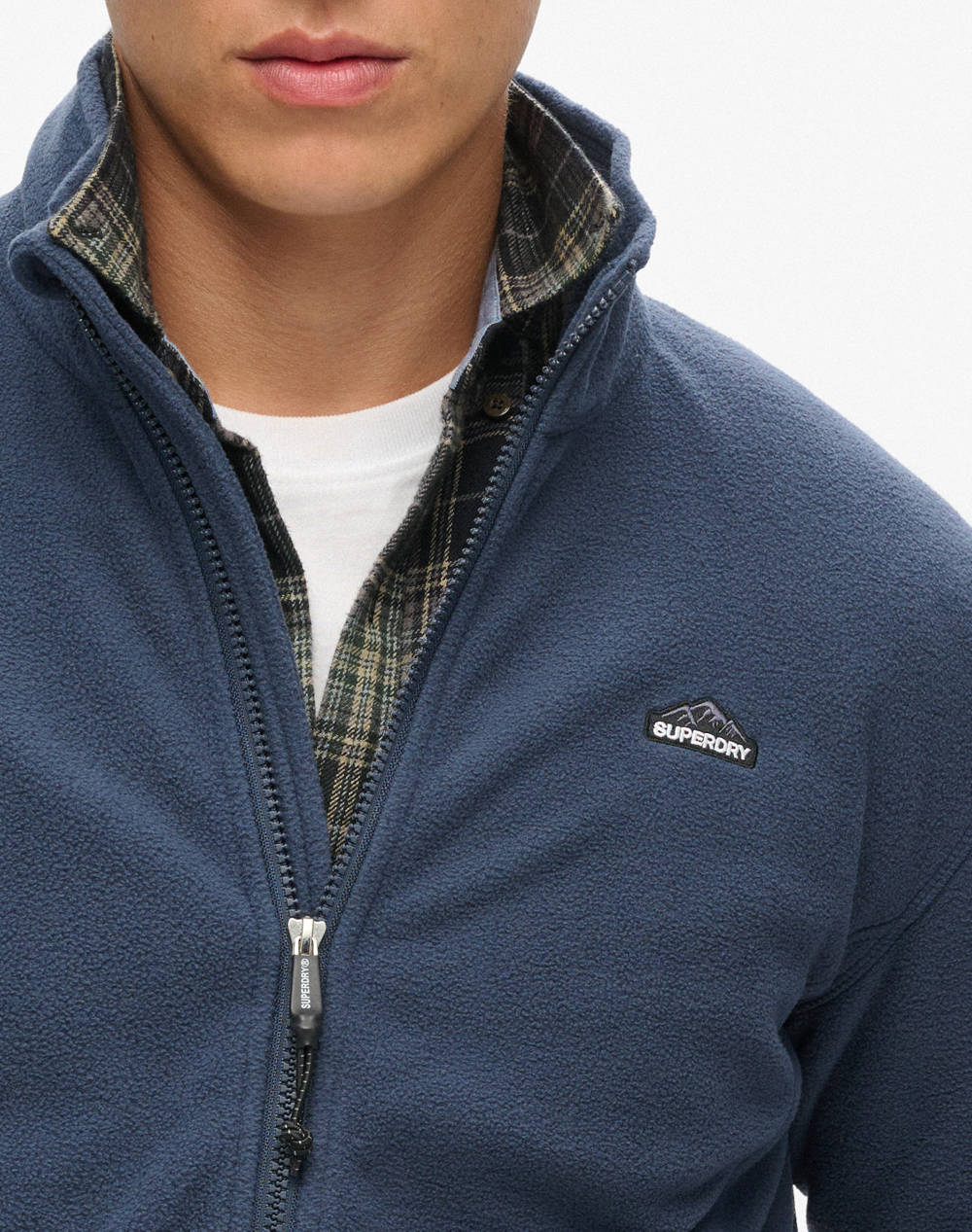 SUPERDRY D1 OVIN POLAR FLEECE FULL ZIP ΦΟΥΤΕΡ ΑΝΔΡΙΚΟ M2014195A-JUA SteelBlue φωτογραφία