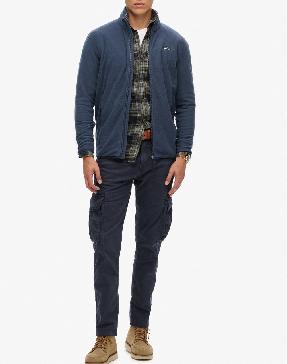 SUPERDRY D1 OVIN POLAR FLEECE FULL ZIP ΦΟΥΤΕΡ ΑΝΔΡΙΚΟ M2014195A-JUA SteelBlue φωτογραφία