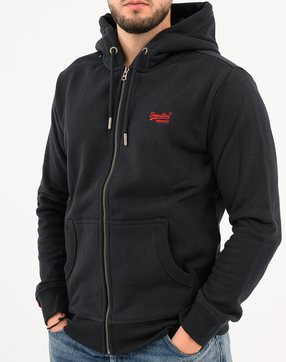 SUPERDRY D1 OVIN ESSENTIAL LOGO ZIP HOODIE HB ΦΟΥΤΕΡ ΑΝΔΡΙΚΟ M2014128A-ENV DarkBlue
