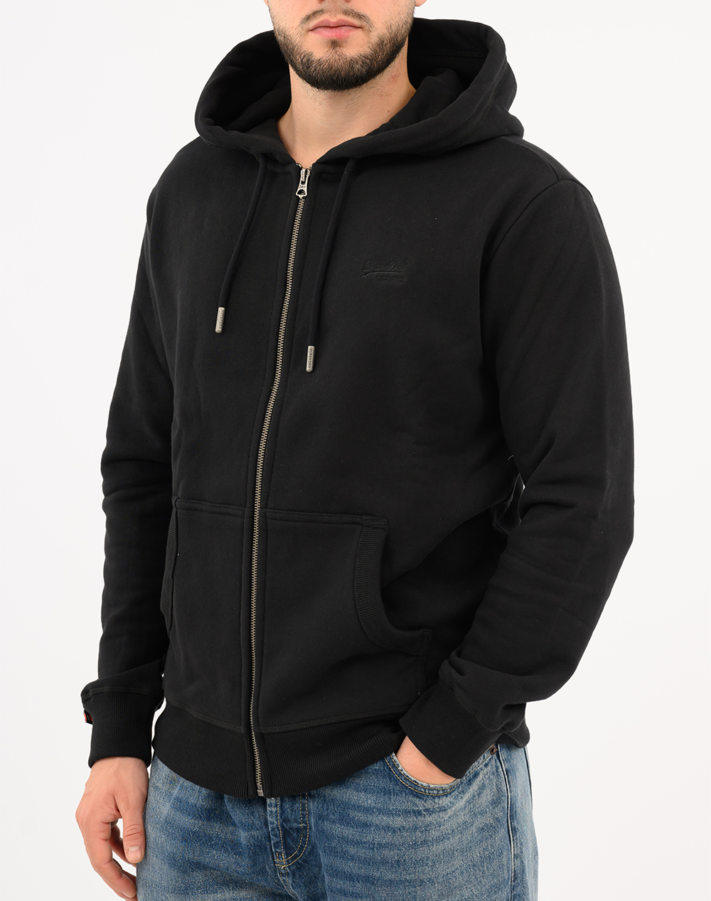 SUPERDRY D1 OVIN ESSENTIAL LOGO ZIP HOODIE HB ΦΟΥΤΕΡ ΑΝΔΡΙΚΟ M2014128A-Q29 JetBlack